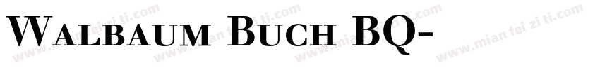 Walbaum Buch BQ字体转换